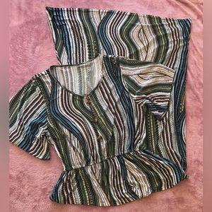 Vintage Size Medium 💚💙💚 Lounge Dress Wrinkle Free Beach Travel SunDress Comfy